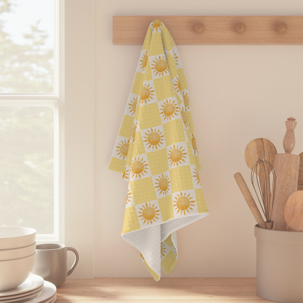 Sunshine Checkerboard Tea Towel